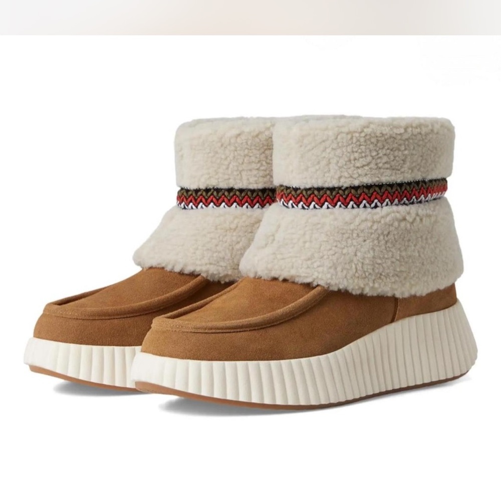White Mountain Chestnut Suede Digital Sherpa Boots Size 7.5M